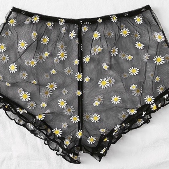 Black *** Sheer Play set, Romper, Teddy, Cosplay Pyjama set with Crop Top - Picture 2 of 7